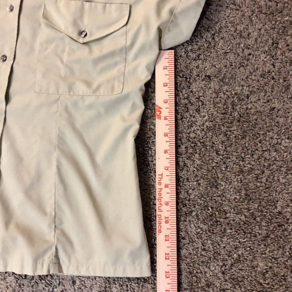 Vintage Update The Anthony Collection Blouse Womens 10 Used Khaki - Picture 12 of 16